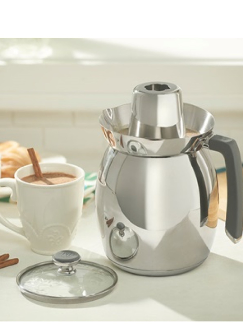 Stainless Steel Classic Chocolatera - Silver